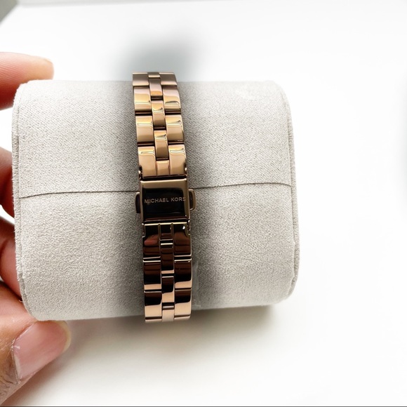 Michael Kors Maci 3 Hand Rose Gold-Tone Watch - Picture 8 of 11